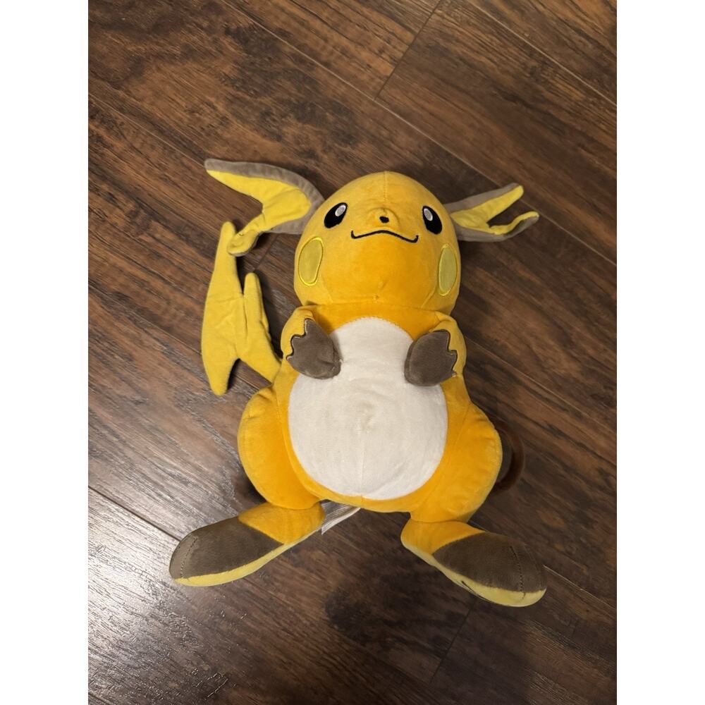 Pokémon Raichu Yellow Brown White Plush Stuffed Animal 2021